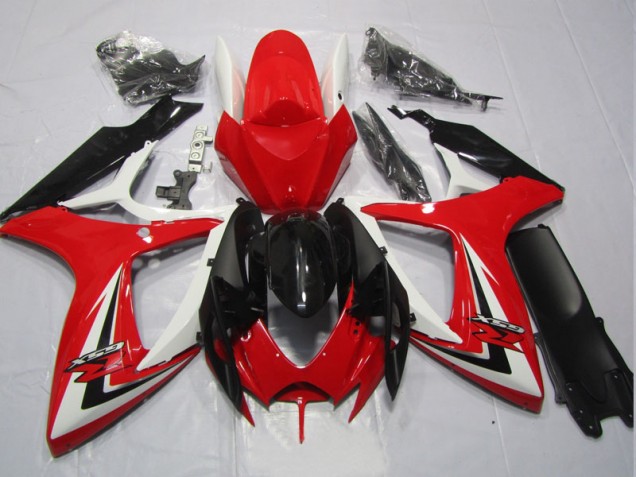 2006-2007 Black Red Suzuki GSXR600 Replacement Motorcycle Fairings 2006-2007 Black Red Suzuki GSXR600 Replacement Motorcycle Fairings