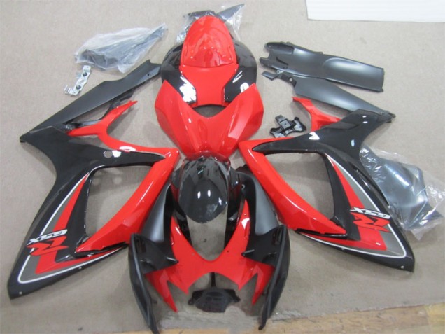 2006-2007 Black Red Suzuki GSXR600 Motorcycle Fairings 2006-2007 Black Red Suzuki GSXR600 Motorcycle Fairings