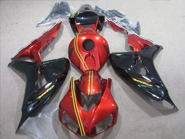 2006-2007 Black Red Yellow Honda CBR1000RR Motorcycle Replacement Fairings