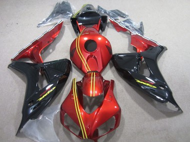 2006-2007 Black Red Yellow Honda CBR1000RR Motorcycle Fairing Kit