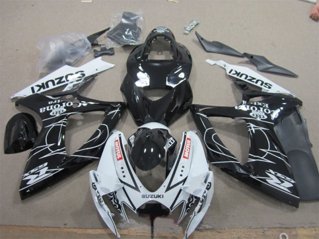 2006-2007 Black White Corona Extra Motul Suzuki GSXR600 Motorcycle Fairings 2006-2007 Black White Corona Extra Motul Suzuki GSXR600 Motorcycle Fairings