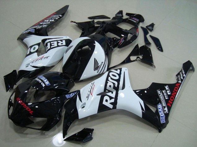 2006-2007 Black White Repsol Honda CBR1000RR Motorcycle Replacement Fairings 2006-2007 Black White Repsol Honda CBR1000RR Motorcycle Replacement Fairings