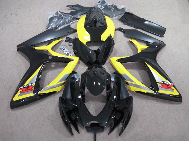 2006-2007 Black Yellow Suzuki GSXR600 Motor Fairings 2006-2007 Black Yellow Suzuki GSXR600 Motor Fairings