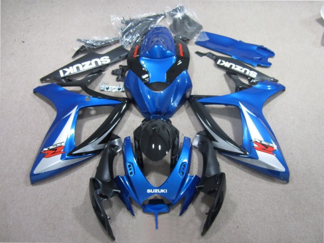 2006-2007 Blue Black White Suzuki GSXR600 Motorcycle Fairing Kits 2006-2007 Blue Black White Suzuki GSXR600 Motorcycle Fairing Kits