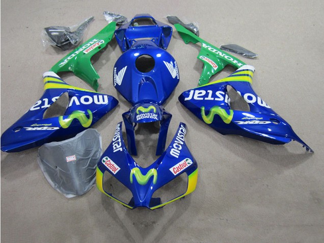 2006-2007 Blue Movistar Castrol Suzuki GSXR600 Motorcycle Fairing Kit 2006-2007 Blue Movistar Castrol Suzuki GSXR600 Motorcycle Fairing Kit