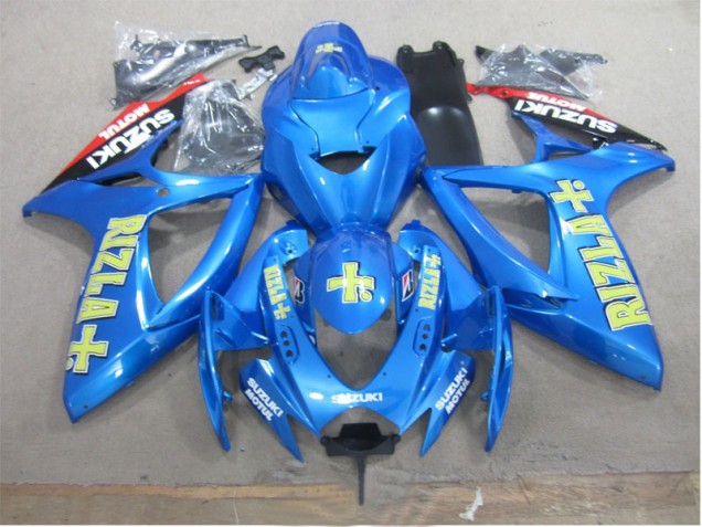 2006-2007 Blue Yellow Rizla Suzuki GSXR600 Motorbike Fairing 2006-2007 Blue Yellow Rizla Suzuki GSXR600 Motorbike Fairing