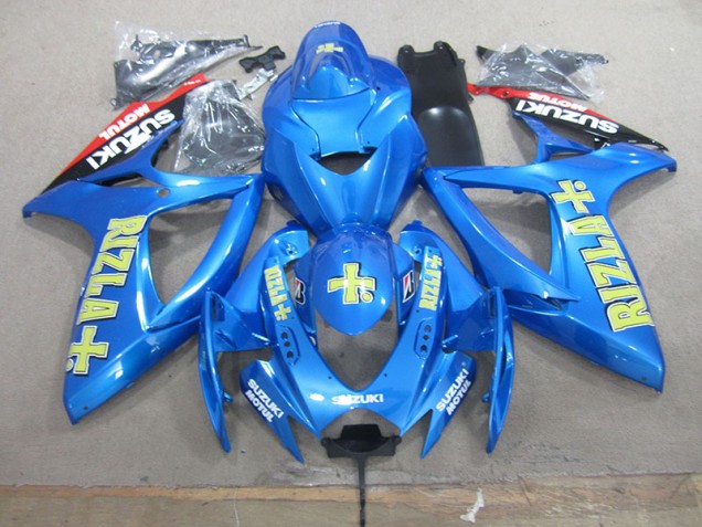 2006-2007 Blue Yellow Rizla Suzuki GSXR750 Bike Fairings 2006-2007 Blue Yellow Rizla Suzuki GSXR750 Bike Fairings