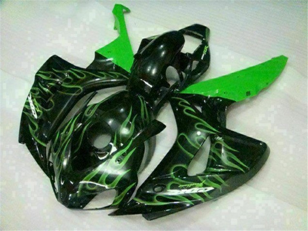 2006-2007 Green Flame Black Honda CBR1000RR Moto Fairings 2006-2007 Green Flame Black Honda CBR1000RR Moto Fairings