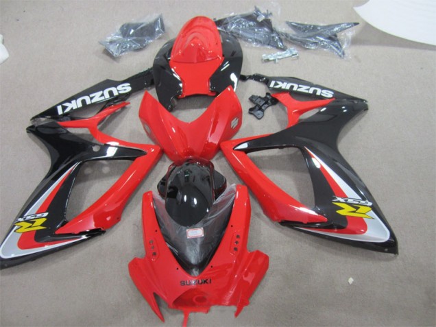 2006-2007 Red Black Suzuki GSXR600 Replacement Fairings 2006-2007 Red Black Suzuki GSXR600 Replacement Fairings