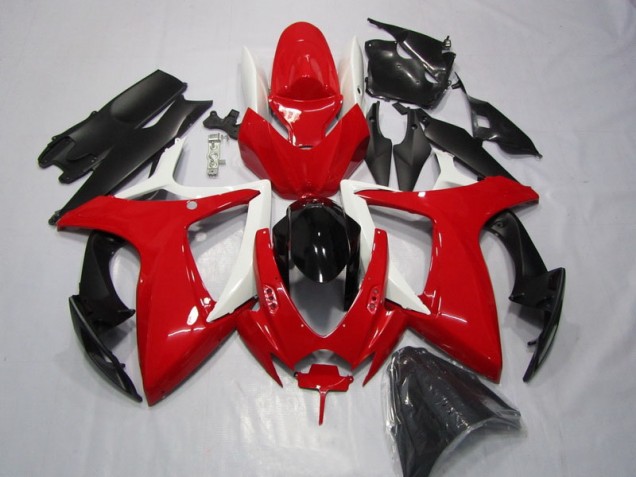 2006-2007 Red Black Suzuki GSXR600 Motorcycle Replacement Fairings 2006-2007 Red Black Suzuki GSXR600 Motorcycle Replacement Fairings