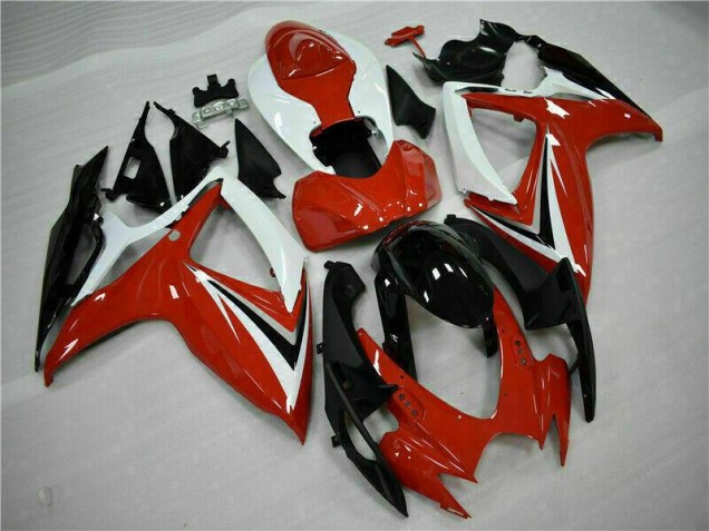 2006-2007 Red White Suzuki GSXR 600/750 Motorcycle Fairings Kits 2006-2007 Red White Suzuki GSXR 600/750 Motorcycle Fairings Kits