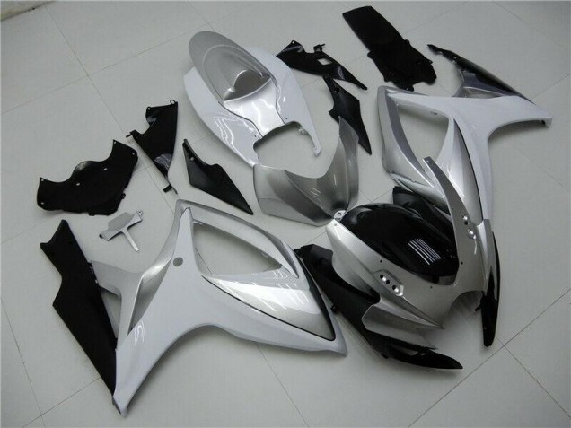 2006-2007 Silver Suzuki GSXR 600/750 Motorcycle Fairings Kits 2006-2007 Silver Suzuki GSXR 600/750 Motorcycle Fairings Kits