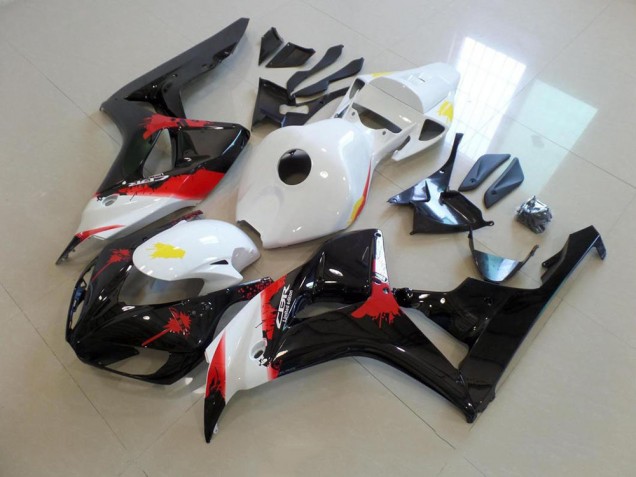 2006-2007 White Black with No Sticker Honda CBR1000RR Bike Fairing Kit 2006-2007 White Black with No Sticker Honda CBR1000RR Bike Fairing Kit