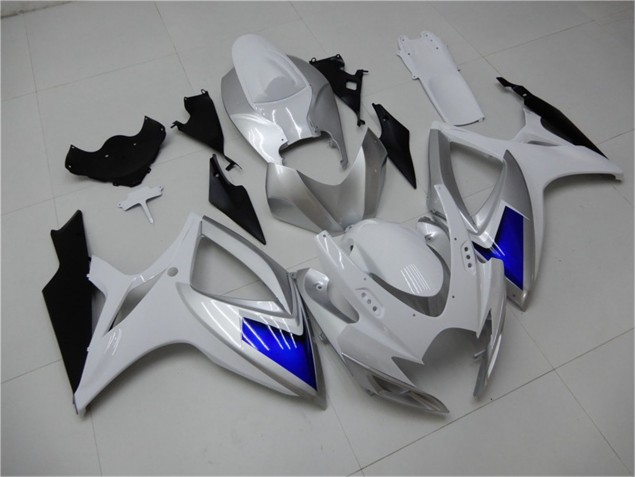 2006-2007 White Blue Suzuki GSXR 600/750 Motorcycle Fairings