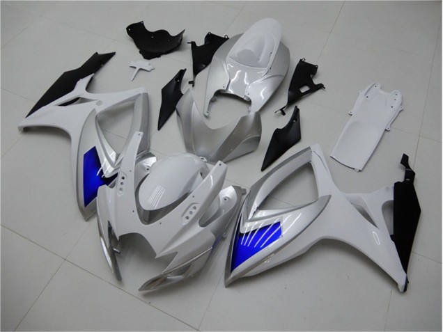 2006-2007 White Blue Suzuki GSXR 600/750 Motorcycle Fairings