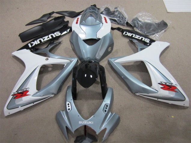 2006-2007 White Grey Suzuki GSXR600 Motorbike Fairings 2006-2007 White Grey Suzuki GSXR600 Motorbike Fairings