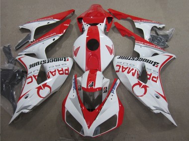 2006-2007 White Red PRAMAC Honda CBR1000RR Moto Fairings
