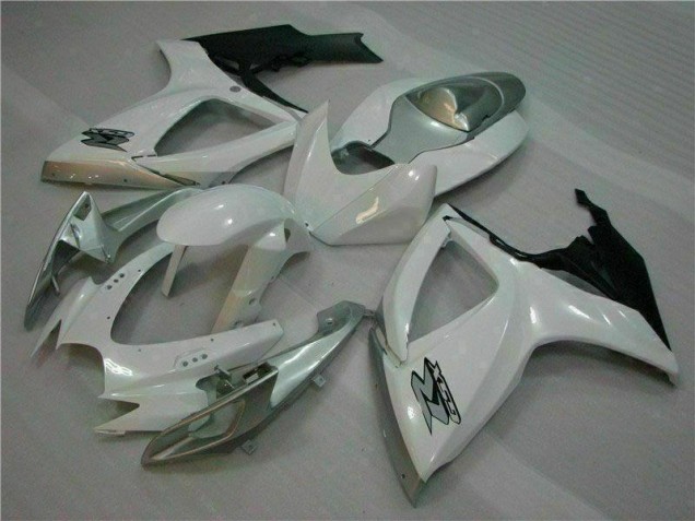 2006-2007 White Silver Suzuki GSXR 600/750 Motorcycle Fairings Kit 2006-2007 White Silver Suzuki GSXR 600/750 Motorcycle Fairings Kit