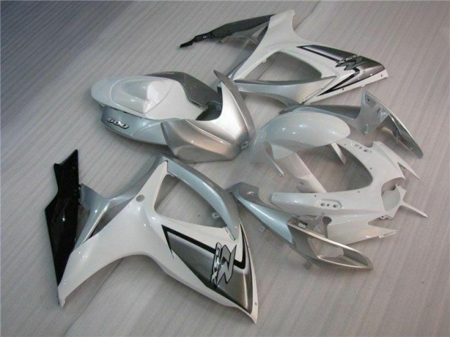 2006-2007 White Silver Suzuki GSXR 600/750 Motorcycle Fairing 2006-2007 White Silver Suzuki GSXR 600/750 Motorcycle Fairing