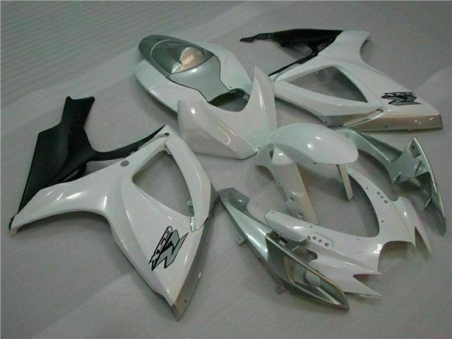 2006-2007 White Silver Suzuki GSXR 600/750 Motorcycle Fairing Kit 2006-2007 White Silver Suzuki GSXR 600/750 Motorcycle Fairing Kit