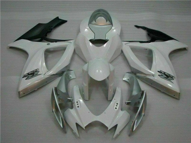 2006-2007 White Silver Suzuki GSXR 600/750 Motorcycle Fairing Kit 2006-2007 White Silver Suzuki GSXR 600/750 Motorcycle Fairing Kit
