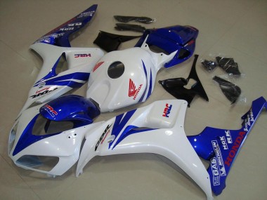2006-2007 White and Blue Honda CBR1000RR Replacement Fairings