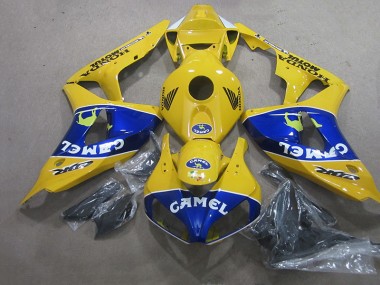 2006-2007 Yellow Blue Camel Honda CBR1000RR Motorcycle Fairings