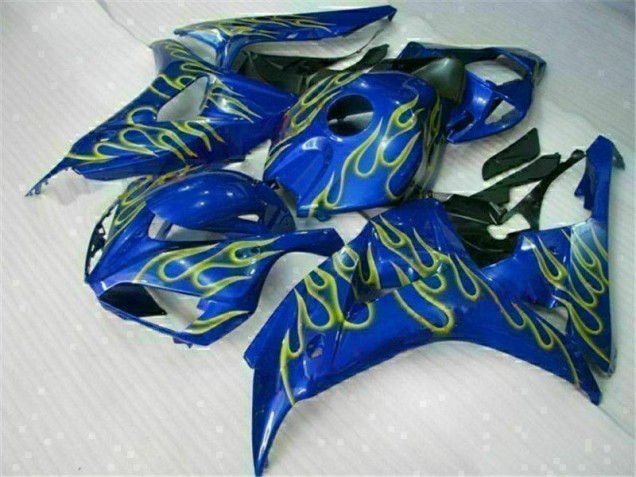 2006-2007 Yellow Flame Blue Honda CBR1000RR Replacement Fairings 2006-2007 Yellow Flame Blue Honda CBR1000RR Replacement Fairings