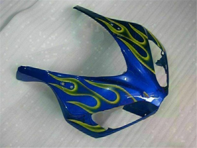2006-2007 Yellow Flame Blue Honda CBR1000RR Replacement Fairings 2006-2007 Yellow Flame Blue Honda CBR1000RR Replacement Fairings