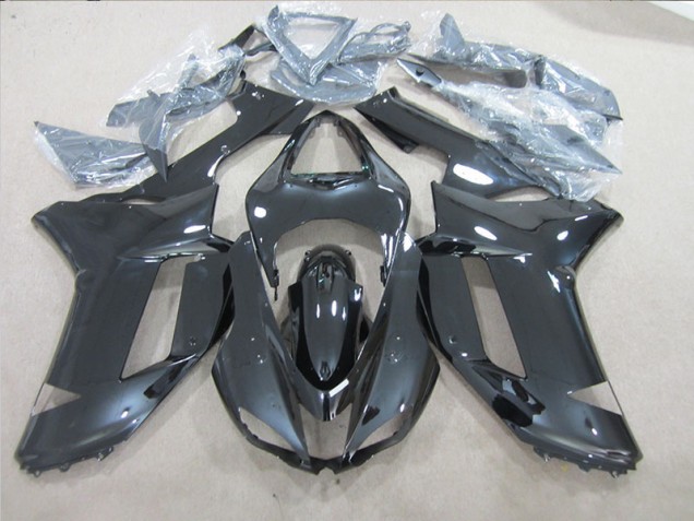 2007-2008 Black Kawasaki ZX6R Motorcycle Fairings Kits 2007-2008 Black Kawasaki ZX6R Motorcycle Fairings Kits