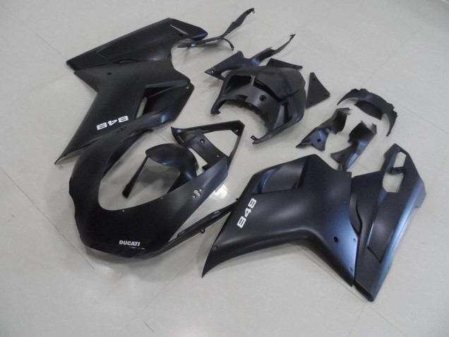 2007-2014 Matte Black with White 848 Ducati 848 1098 1198 Motorbike Fairings 2007-2014 Matte Black with White 848 Ducati 848 1098 1198 Motorbike Fairings