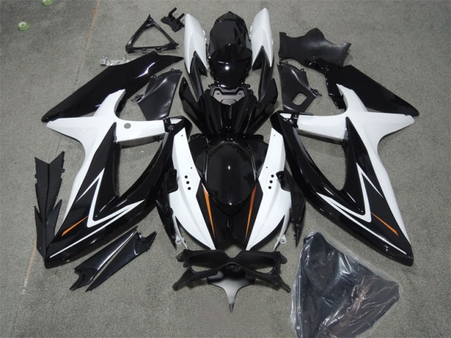 2008-2010 Black White Suzuki GSXR600 Bike Fairings 2008-2010 Black White Suzuki GSXR600 Bike Fairings