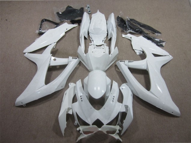 2008-2010 White Suzuki GSXR600 Motorcycle Fairing Kit 2008-2010 White Suzuki GSXR600 Motorcycle Fairing Kit