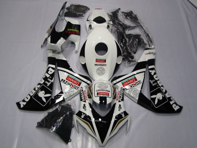 2008-2011 Black White Denso Playboy Honda CBR1000RR Motorcycle Fairing Kits 2008-2011 Black White Denso Playboy Honda CBR1000RR Motorcycle Fairing Kits