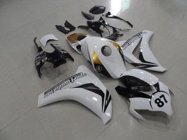 2008-2011 Black and White and Gold Honda CBR1000RR Bike Fairings