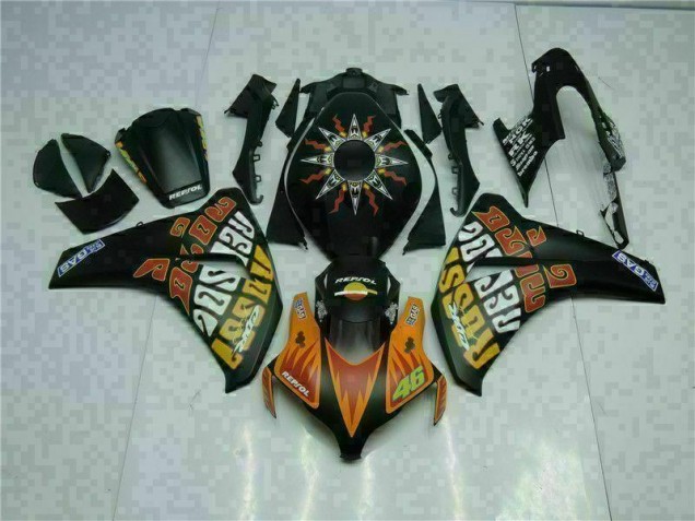 2008-2011 Orange Black Honda CBR1000RR Motorcycle Fairings 2008-2011 Orange Black Honda CBR1000RR Motorcycle Fairings