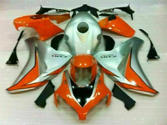 2008-2011 Silver Orange Honda CBR1000RR Bike Fairings