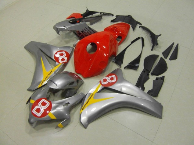 2008-2011 Silver Red 8 Honda CBR1000RR Motorbike Fairings 2008-2011 Silver Red 8 Honda CBR1000RR Motorbike Fairings