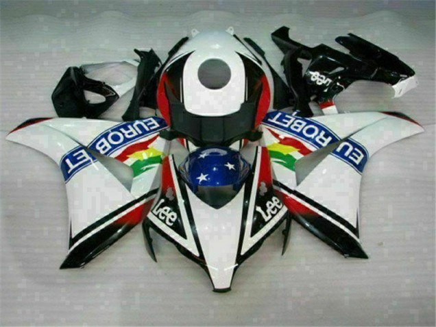 2008-2011 White Blue Red Eurobet Lee Honda CBR1000RR Motorcycle Fairing Kit 2008-2011 White Blue Red Eurobet Lee Honda CBR1000RR Motorcycle Fairing Kit