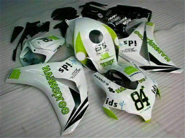 2008-2011 White Green Hannspree 84 Honda CBR1000RR Motorcycle Bodywork 2008-2011 White Green Hannspree 84 Honda CBR1000RR Motorcycle Bodywork
