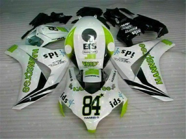 2008-2011 White Green Hannspree 84 Honda CBR1000RR Motorcycle Bodywork
