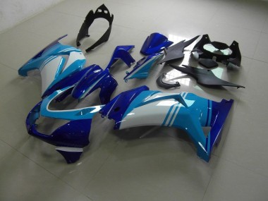 2008-2012 Light and Dark Blue Kawasaki ZX250R Bike Fairing Kit