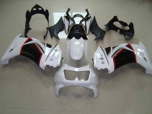 2008-2012 Pearl White Black Kawasaki ZX250R Motorcycle Fairings 2008-2012 Pearl White Black Kawasaki ZX250R Motorcycle Fairings
