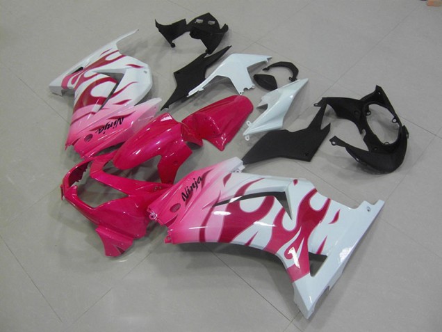 2008-2012 Pink White Kawasaki ZX250R Bike Fairings 2008-2012 Pink White Kawasaki ZX250R Bike Fairings