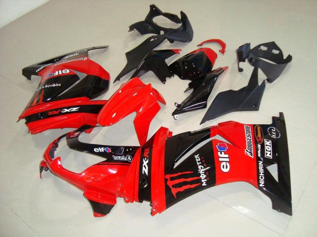 2008-2012 Red Monster Kawasaki ZX250R Motor Fairings