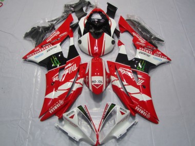 2008-2016 Red White Rocol Yamaha YZF R6 Motorcycle Fairings Kits