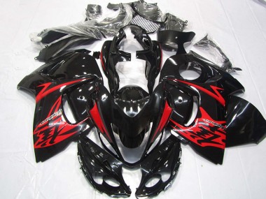 2008-2019 Black Red Suzuki GSXR1300 Hayabusa Bike Fairing Kit