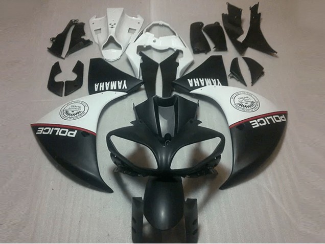 2009-2011 Matte Black White Yamaha YZF R1 Bike Fairing 2009-2011 Matte Black White Yamaha YZF R1 Bike Fairing