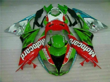 2009-2012 Red Green Motocard Kawasaki ZX6R Replacement Motorcycle Fairings