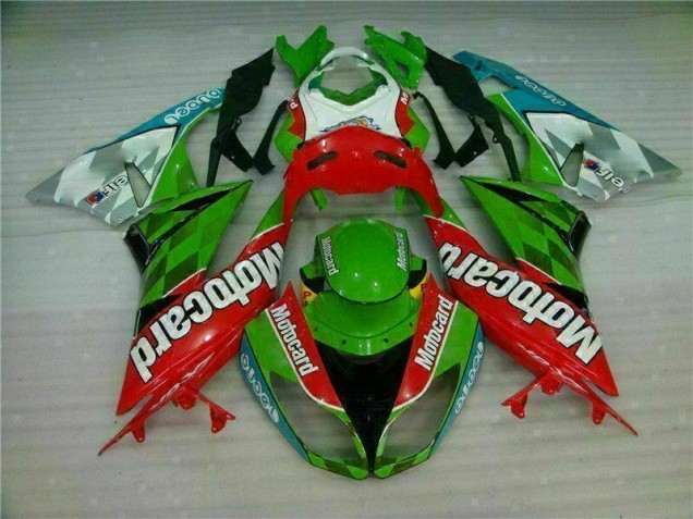 2009-2012 Red Green Motocard Kawasaki ZX6R Replacement Motorcycle Fairings 2009-2012 Red Green Motocard Kawasaki ZX6R Replacement Motorcycle Fairings